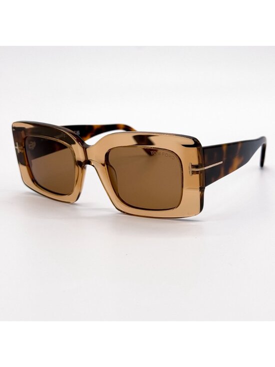 NEW TOM FORD BRIGITTA SUNGLASSES TF1188 45E SQUARE HAVANA WOMEN EYEWEAR FT1188 main image 5